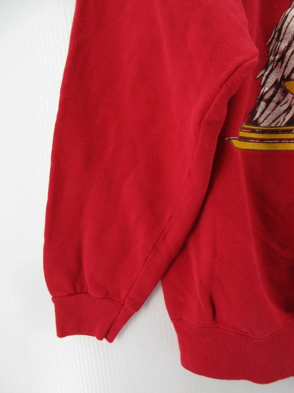 VGT Harley Davidson Sweatshirt Large Eagle 80s Moto Double Sided Boxy * - Picture 3 of 10